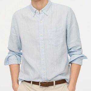 J. Crew Factory Classic linen-blend shirt
